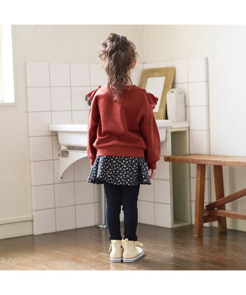 BREEZE（ブリーズ）の「あったかフリルトレーナー_裏起毛（スウェット・キッズ・ミント/チャコール/オレンジ・120/100/150/110/140/90/130）」の18枚目の写真