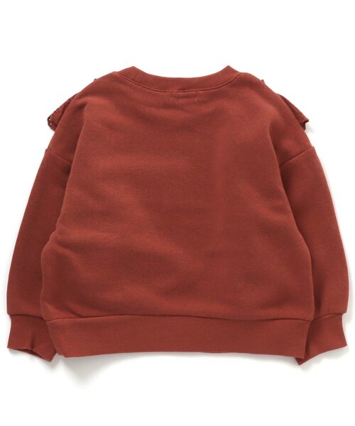 BREEZE（ブリーズ）の「あったかフリルトレーナー_裏起毛（スウェット・キッズ・ミント/チャコール/オレンジ・120/100/150/110/140/90/130）」の11枚目の写真