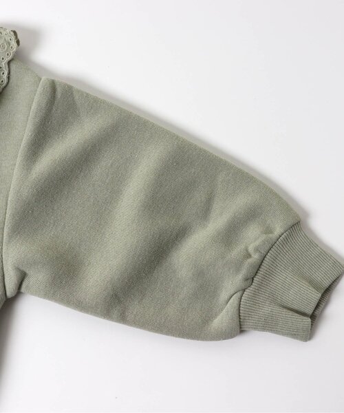 BREEZE（ブリーズ）の「あったかフリルトレーナー_裏起毛（スウェット・キッズ・ミント/チャコール/オレンジ・120/100/150/110/140/90/130）」の8枚目の写真