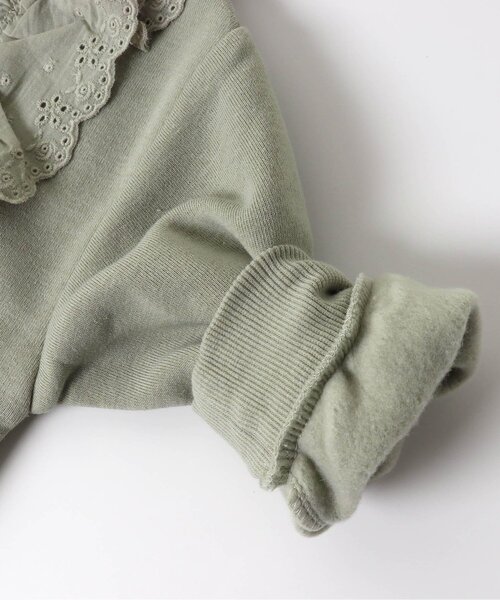 BREEZE（ブリーズ）の「あったかフリルトレーナー_裏起毛（スウェット・キッズ・ミント/チャコール/オレンジ・120/100/150/110/140/90/130）」の7枚目の写真