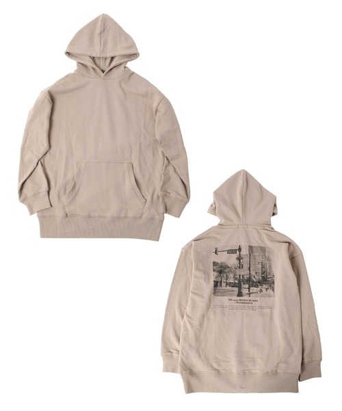 GLAZOS（グラソス）の「裏毛・ドロップショルダーアソートプリントパーカー（パーカー・キッズ・ブラック/ネイビー/ライトグリーン/グレー/サックスブルー/ベージュ・150cm/130cm/140cm/160cm/170cm）」の4枚目の写真