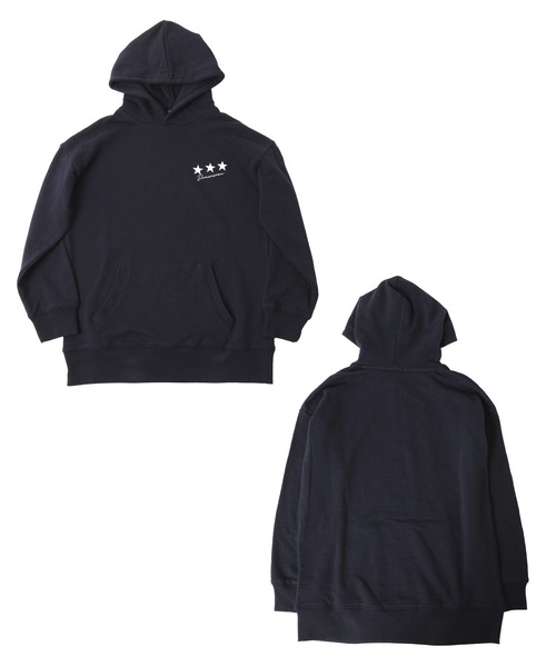 GLAZOS（グラソス）の「裏毛・ドロップショルダーアソートプリントパーカー（パーカー・キッズ・ブラック/ネイビー/ライトグリーン/グレー/サックスブルー/ベージュ・150cm/130cm/140cm/160cm/170cm）」の9枚目の写真