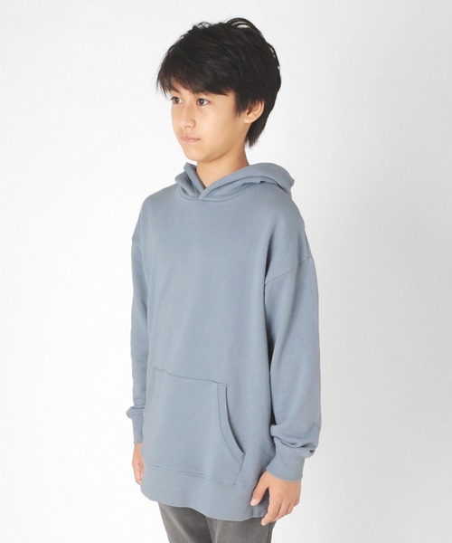 GLAZOS（グラソス）の「裏毛・ドロップショルダーアソートプリントパーカー（パーカー・キッズ・ブラック/ネイビー/ライトグリーン/グレー/サックスブルー/ベージュ・150cm/130cm/140cm/160cm/170cm）」の13枚目の写真