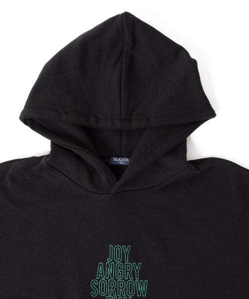 GLAZOS（グラソス）の「裏毛・ドロップショルダーアソートプリントパーカー（パーカー・キッズ・ブラック/ネイビー/ライトグリーン/グレー/サックスブルー/ベージュ・150cm/130cm/140cm/160cm/170cm）」の15枚目の写真