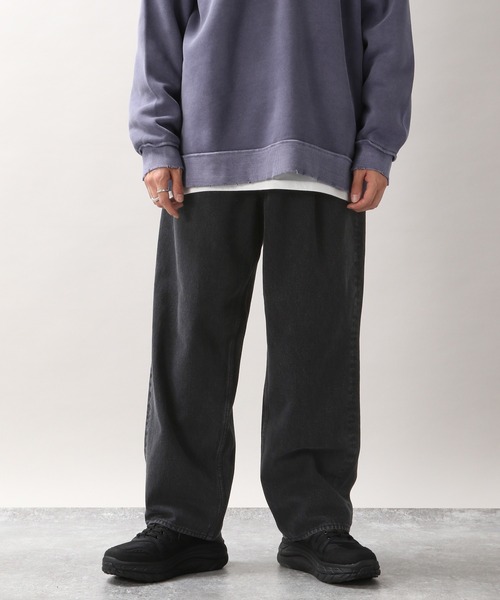 RAGEBLUE（レイジブルー）の「タックバルーン/デニムワイドパンツ/229429（デニムパンツ・メンズ・ブラック/ネイビー/ブルー・MEDIUM/LARGE）」の15枚目の写真