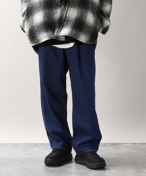RAGEBLUE（レイジブルー）の「タックバルーン/デニムワイドパンツ/229429（デニムパンツ・メンズ・ブラック/ネイビー/ブルー・MEDIUM/LARGE）」の8枚目の写真