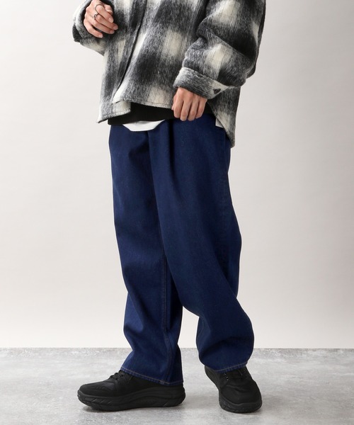 RAGEBLUE（レイジブルー）の「タックバルーン/デニムワイドパンツ/229429（デニムパンツ・メンズ・ブラック/ネイビー/ブルー・MEDIUM/LARGE）」の10枚目の写真