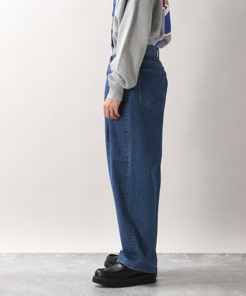 RAGEBLUE（レイジブルー）の「タックバルーン/デニムワイドパンツ/229429（デニムパンツ・メンズ・ブラック/ネイビー/ブルー・MEDIUM/LARGE）」の13枚目の写真