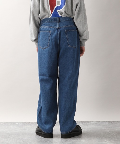 RAGEBLUE（レイジブルー）の「タックバルーン/デニムワイドパンツ/229429（デニムパンツ・メンズ・ブラック/ネイビー/ブルー・MEDIUM/LARGE）」の12枚目の写真