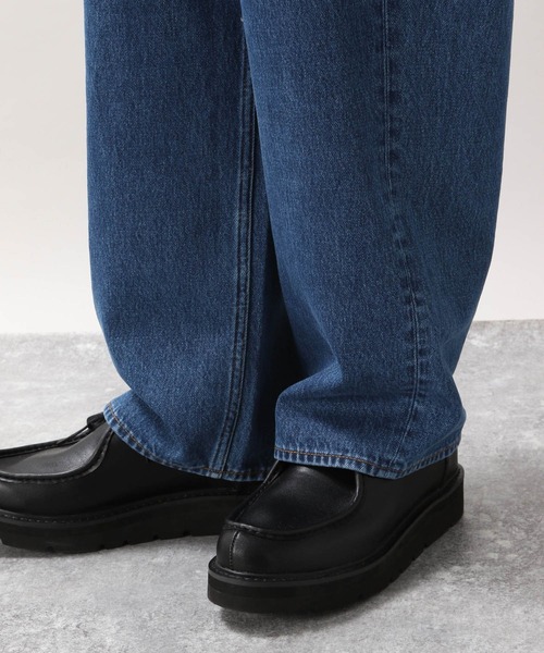 RAGEBLUE（レイジブルー）の「タックバルーン/デニムワイドパンツ/229429（デニムパンツ・メンズ・ブラック/ネイビー/ブルー・MEDIUM/LARGE）」の7枚目の写真