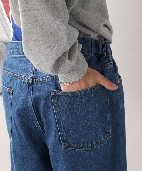 RAGEBLUE（レイジブルー）の「タックバルーン/デニムワイドパンツ/229429（デニムパンツ・メンズ・ブラック/ネイビー/ブルー・MEDIUM/LARGE）」の16枚目の写真