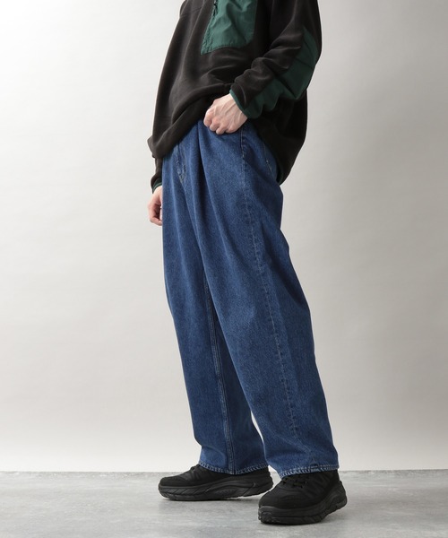 RAGEBLUE（レイジブルー）の「タックバルーン/デニムワイドパンツ/229429（デニムパンツ・メンズ・ブラック/ネイビー/ブルー・MEDIUM/LARGE）」の22枚目の写真