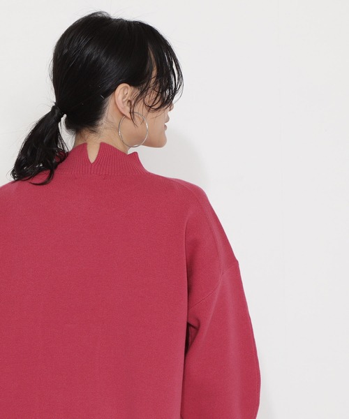 NATURAL BEAUTY BASIC（ナチュラルビューティーベーシック）の「ダブルジャガードプルオーバー（ニット/セーター・レディース・ピンク/ブラウン/ライトグリーン・MEDIUM）」の14枚目の写真