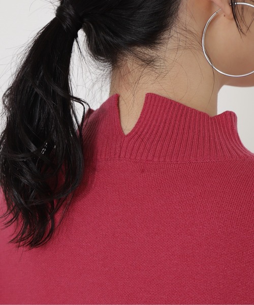 NATURAL BEAUTY BASIC（ナチュラルビューティーベーシック）の「ダブルジャガードプルオーバー（ニット/セーター・レディース・ピンク/ブラウン/ライトグリーン・MEDIUM）」の19枚目の写真