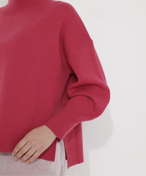 NATURAL BEAUTY BASIC（ナチュラルビューティーベーシック）の「ダブルジャガードプルオーバー（ニット/セーター・レディース・ピンク/ブラウン/ライトグリーン・MEDIUM）」の17枚目の写真