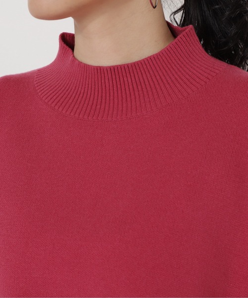 NATURAL BEAUTY BASIC（ナチュラルビューティーベーシック）の「ダブルジャガードプルオーバー（ニット/セーター・レディース・ピンク/ブラウン/ライトグリーン・MEDIUM）」の9枚目の写真