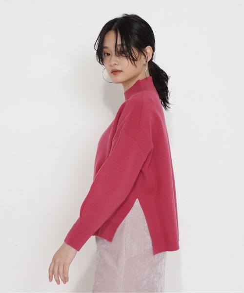 NATURAL BEAUTY BASIC（ナチュラルビューティーベーシック）の「ダブルジャガードプルオーバー（ニット/セーター・レディース・ピンク/ブラウン/ライトグリーン・MEDIUM）」の15枚目の写真