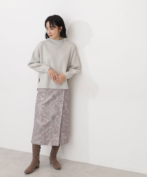 NATURAL BEAUTY BASIC（ナチュラルビューティーベーシック）の「ダブルジャガードプルオーバー（ニット/セーター・レディース・ピンク/ブラウン/ライトグリーン・MEDIUM）」の18枚目の写真