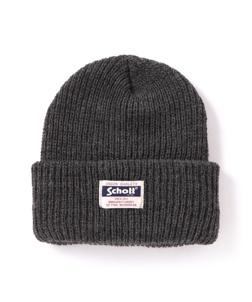 schott（ショット）の「Schott/ショット/WATCH CAP（ニットキャップ/ビーニー・メンズ・ブラック/ダークグリーン/グレー/マスタード/バーガンディー・FREE）」の3枚目の写真