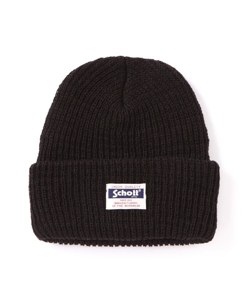 schott（ショット）の「Schott/ショット/WATCH CAP（ニットキャップ/ビーニー・メンズ・ブラック/ダークグリーン/グレー/マスタード/バーガンディー・FREE）」の2枚目の写真