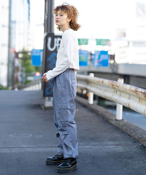 X-girl（エックスガール）の「COMPACT L/S TOP（Tシャツ/カットソー・レディース・ブラック/ホワイト・S/M）」の3枚目の写真