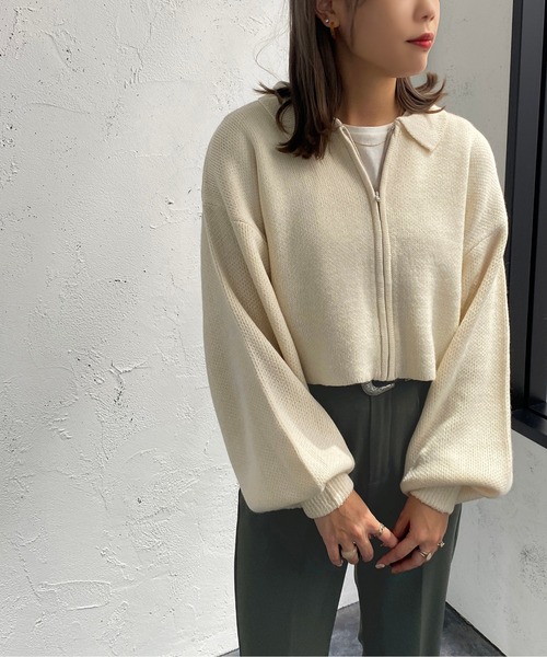 apres jour mignon（アプレジュールミニョン）の「アソートジップカーディガン【ZOZOTOWN限定アイテム】（カーディガン/ボレロ・レディース・ブラック/ダークグリーン/アイボリー/ブラック系その他/グリーン系その他・X-LARGE/フリー）」の18枚目の写真