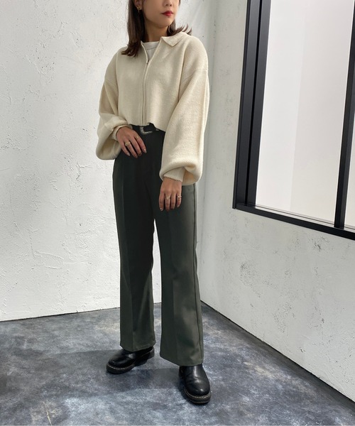 apres jour mignon（アプレジュールミニョン）の「アソートジップカーディガン【ZOZOTOWN限定アイテム】（カーディガン/ボレロ・レディース・ブラック/ダークグリーン/アイボリー/ブラック系その他/グリーン系その他・X-LARGE/フリー）」の6枚目の写真