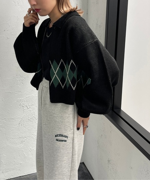 apres jour mignon（アプレジュールミニョン）の「アソートジップカーディガン【ZOZOTOWN限定アイテム】（カーディガン/ボレロ・レディース・ブラック/ダークグリーン/アイボリー/ブラック系その他/グリーン系その他・X-LARGE/フリー）」の15枚目の写真