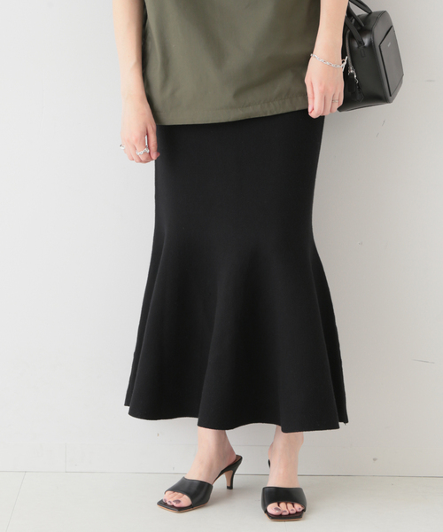 セール】《追加》ミラノリブヘムフレアスカート◇（スカート）｜SLOBE  