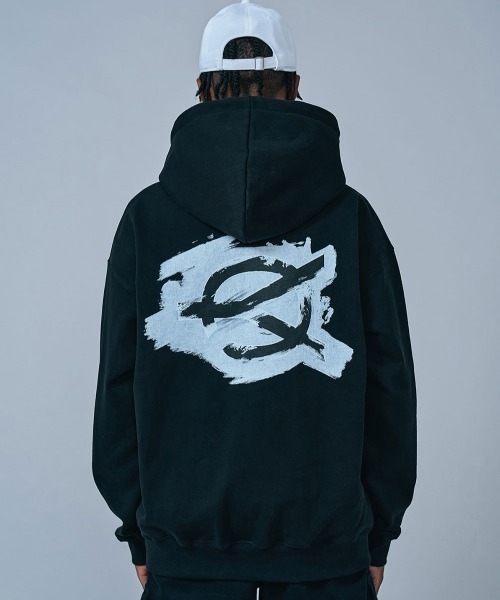 OY（オーワイ）の「『OY/オーワイ』PAINT LOGO HOODIE/ペイントロゴフーディー プルオーバーパーカー（パーカー・メンズ・ホワイト/ブラック/グリーン・FREE）」の3枚目の写真