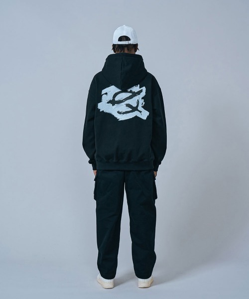 OY（オーワイ）の「『OY/オーワイ』PAINT LOGO HOODIE/ペイントロゴフーディー プルオーバーパーカー（パーカー・メンズ・ホワイト/ブラック/グリーン・FREE）」の5枚目の写真