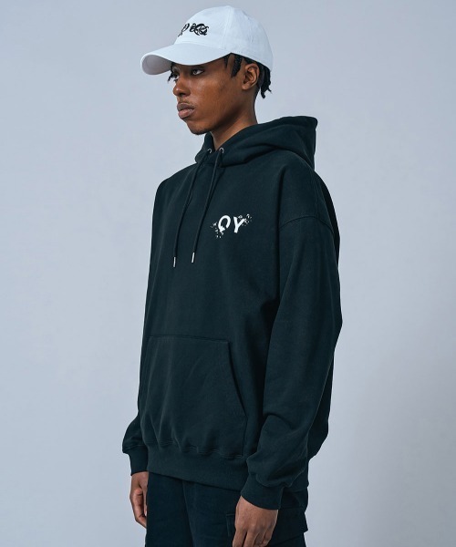 OY（オーワイ）の「『OY/オーワイ』PAINT LOGO HOODIE/ペイントロゴフーディー プルオーバーパーカー（パーカー・メンズ・ホワイト/ブラック/グリーン・FREE）」の8枚目の写真