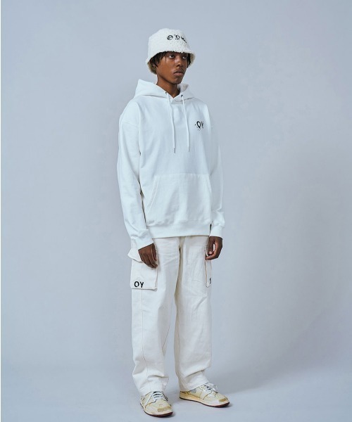 OY（オーワイ）の「『OY/オーワイ』PAINT LOGO HOODIE/ペイントロゴフーディー プルオーバーパーカー（パーカー・メンズ・ホワイト/ブラック/グリーン・FREE）」の10枚目の写真