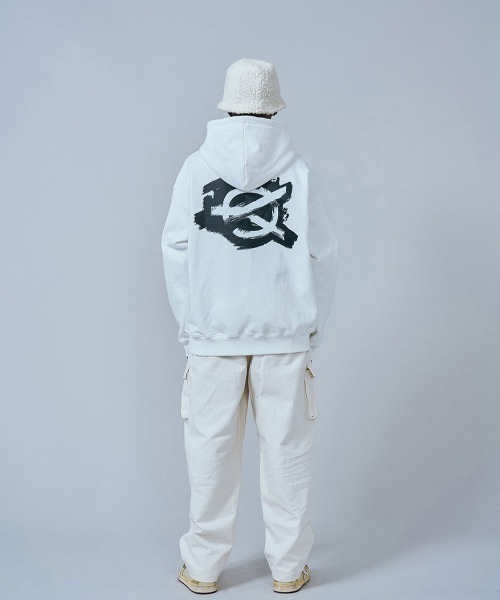 OY（オーワイ）の「『OY/オーワイ』PAINT LOGO HOODIE/ペイントロゴフーディー プルオーバーパーカー（パーカー・メンズ・ホワイト/ブラック/グリーン・FREE）」の13枚目の写真