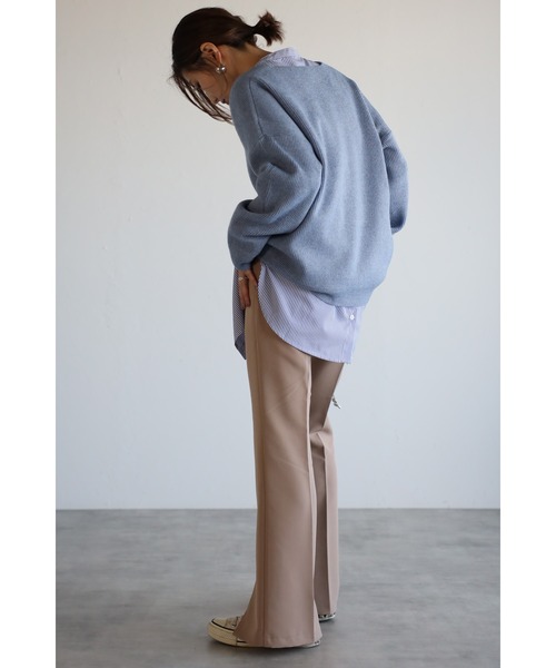 Bonjour Sagan(ボンジュールサガン)の「フロントスリットフレアパンツ(その他パンツ・レディース・ブラック/モカ・FREE)」の6枚目の写真