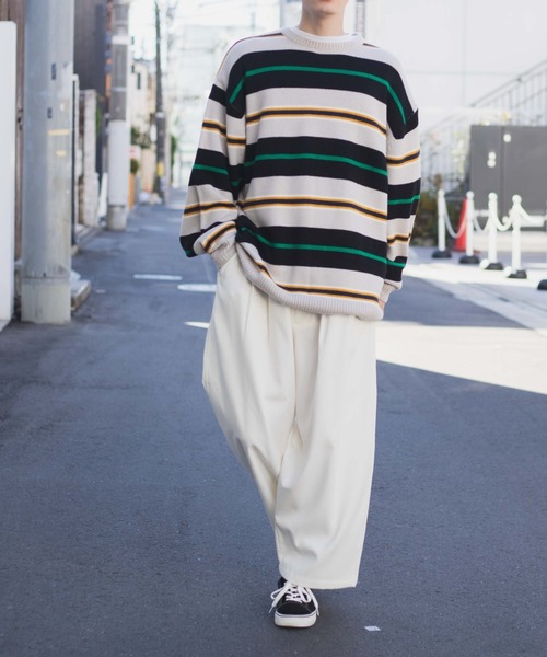 WEGO（ウィゴー）の「WEGO/マルチボーダーBIGプルオーバー（ニット/セーター・メンズ・その他1/その他2・FREE）」の4枚目の写真