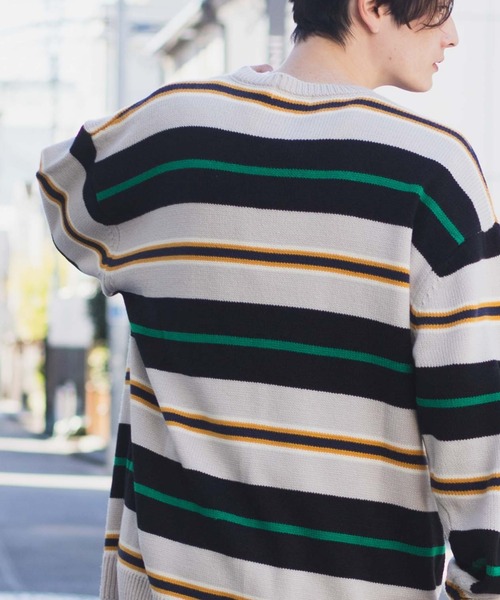 WEGO（ウィゴー）の「WEGO/マルチボーダーBIGプルオーバー（ニット/セーター・メンズ・その他1/その他2・FREE）」の6枚目の写真