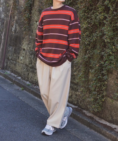 WEGO（ウィゴー）の「WEGO/マルチボーダーBIGプルオーバー（ニット/セーター・メンズ・その他1/その他2・FREE）」の9枚目の写真