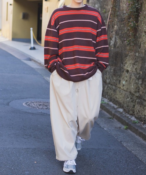 WEGO（ウィゴー）の「WEGO/マルチボーダーBIGプルオーバー（ニット/セーター・メンズ・その他1/その他2・FREE）」の10枚目の写真