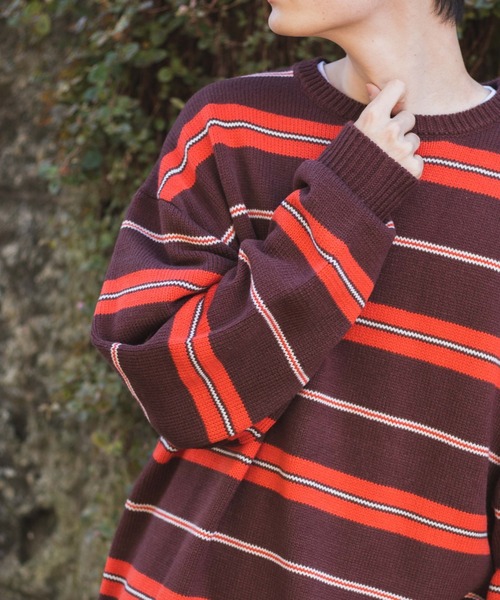 WEGO（ウィゴー）の「WEGO/マルチボーダーBIGプルオーバー（ニット/セーター・メンズ・その他1/その他2・FREE）」の13枚目の写真