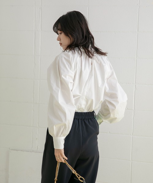 Eimee Law(エイミーロウ)の「ビックリボンボリュームタイBL(シャツ/ブラウス・レディース・ブラック/オフホワイト・38)」の12枚目の写真