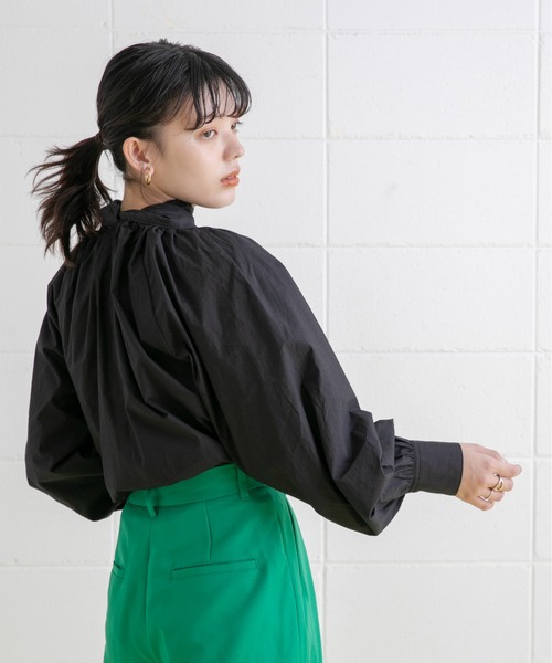 Eimee Law(エイミーロウ)の「ビックリボンボリュームタイBL(シャツ/ブラウス・レディース・ブラック/オフホワイト・38)」の3枚目の写真