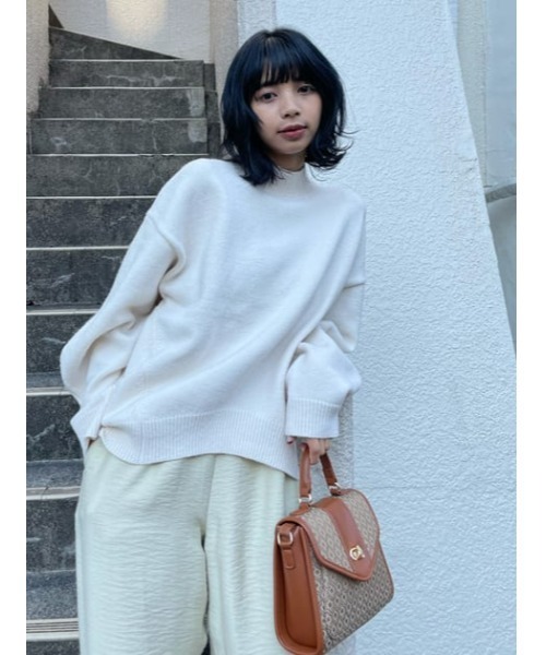 MOUSSY（マウジー）の「H／N COCOON SLEEVE ニット（ニット/セーター・レディース・ブラック/ダークブラウン/ターコイズブルー/アイボリー・FREE）」の21枚目の写真