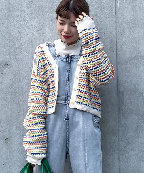 w closet(ダブルクローゼット)の「7Gマルチボーダーカーディガン w closet(ダブルクローゼット)の「7Gマルチボーダーカーディガン