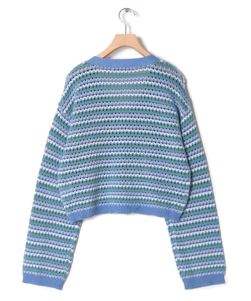 w closet（ダブルクローゼット）の「7Gマルチボーダーカーディガン