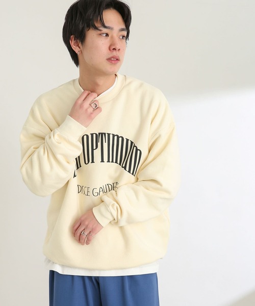 SENSE OF PLACE by URBAN RESEARCH(センスオブプレイスバイアーバンリサーチ)の「『ユニセックス』カレッジグラフィックスウェットシャツ(スウェット・メンズ・アイボリー/ピンク/ブラック/ライトブルー・LARGE/X-LARGE/MEDIUM)」の6枚目の写真