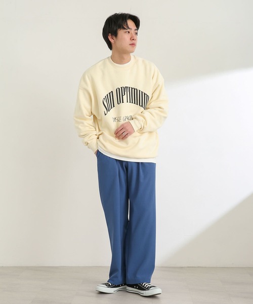 SENSE OF PLACE by URBAN RESEARCH(センスオブプレイスバイアーバンリサーチ)の「『ユニセックス』カレッジグラフィックスウェットシャツ(スウェット・メンズ・アイボリー/ピンク/ブラック/ライトブルー・LARGE/X-LARGE/MEDIUM)」の9枚目の写真