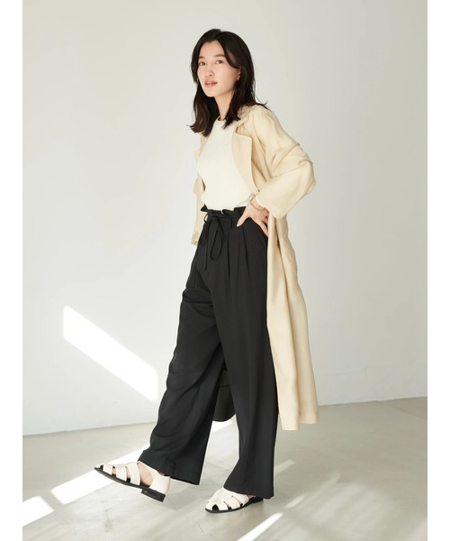 earth music&ecology（アースミュージックアンドエコロジー）の「クルーネックリブニットプルオーバー（Tシャツ/カットソー・レディース・ブラック/オフホワイト/ライトグリーン/モカ・S/M）」の13枚目の写真