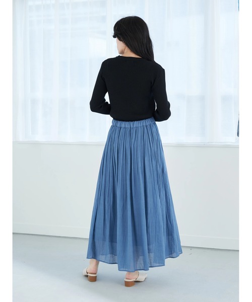 earth music&ecology（アースミュージックアンドエコロジー）の「クルーネックリブニットプルオーバー（Tシャツ/カットソー・レディース・ブラック/オフホワイト/ライトグリーン/モカ・S/M）」の21枚目の写真