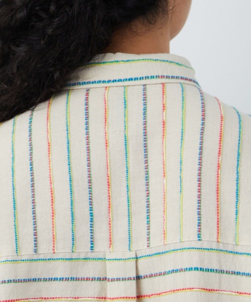 FRAPBOIS（フラボア）の「クラフトボーダー シャツ（シャツ/ブラウス・レディース・マルチ・1/2）」の8枚目の写真